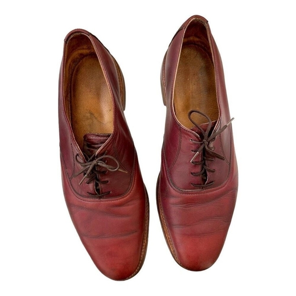 MANISTEE Men’s Brown Leather Dress Shoes Lace-Up Size 13 Pre-Owned - Picture 4 of 9